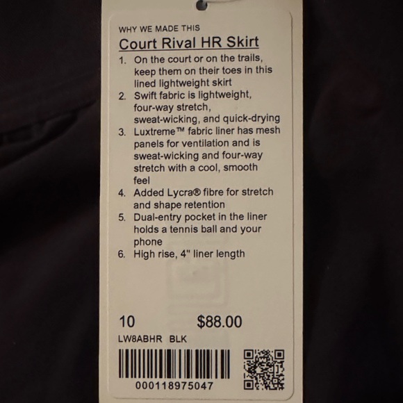 Lululemon Court Rival High Rise Skirt - Picture 2 of 2